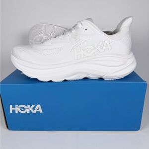 Hoka One One Clifton 10 1162031 WWH White Running Shoes Sneakers Women Size 9.5B